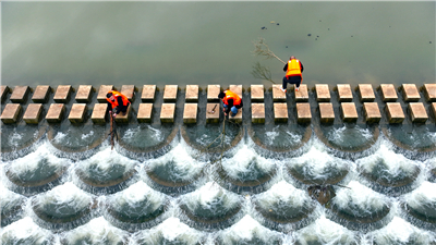 江西万载：巡河护水 美化环境